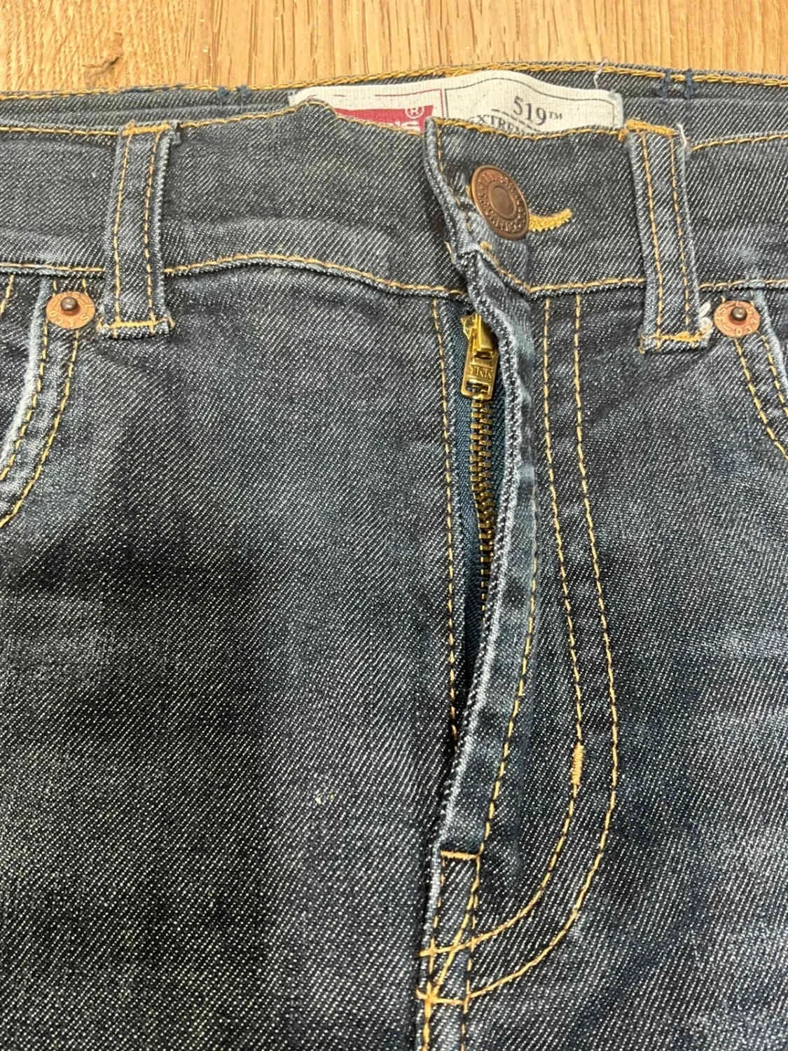 Jean Levi's 519 Extreme Skinny Taille 14 Y2k Coton Bleu Foncé Lvf 022 – photo 5